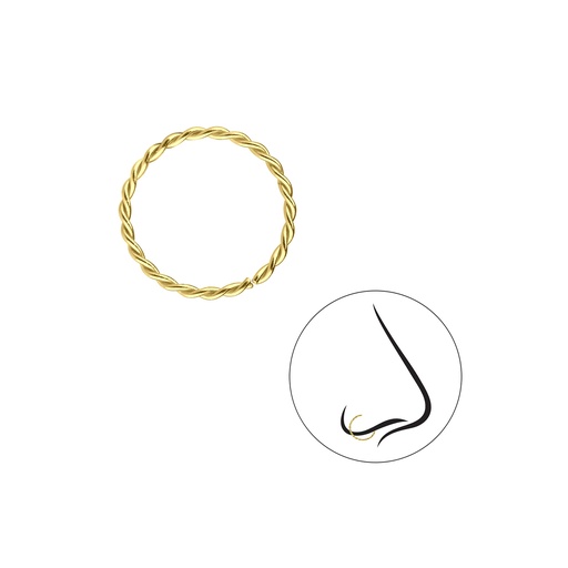 Twisted Nose Ring Gold